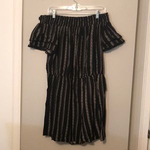 Off the Shoulder Shorts Romper